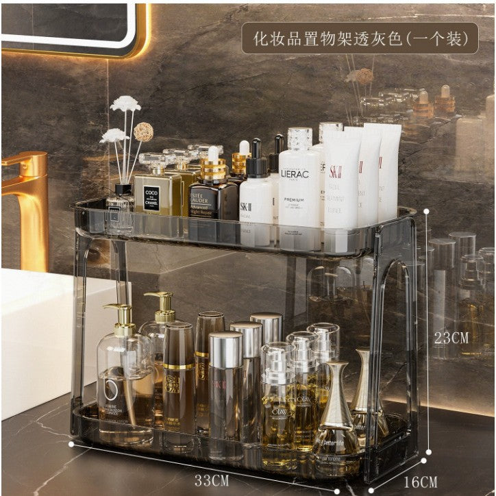 Light Luxury Bathroom Storage Rack Wash Countertop Cosmetic Storage Box Desktop Bathroom Skin Care Storage Shelf