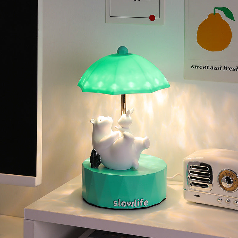 Cute Adorable Table Lamp LED Students Learning Desktop Writing Lamp Powder Girl Nightlight Bedroom Dormitory Bedside Lamp
