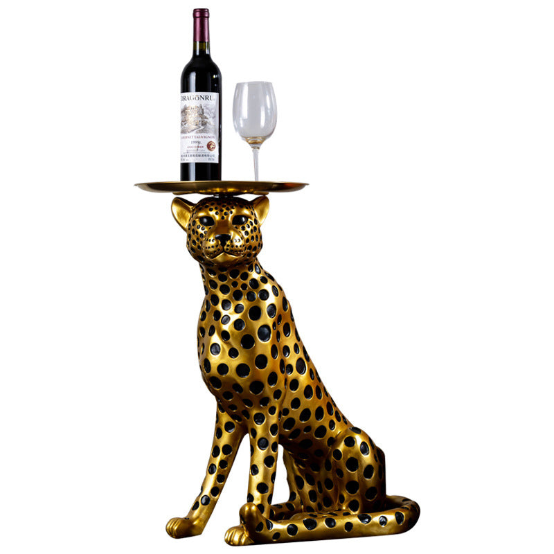Creative Leopard Floor Decoration Large Storage Tray Living Room Entrance Sofa Next To The Decoration Housewarming Gift