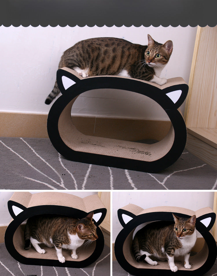 PetCheer Cat Head Patent Cat Scratch Board Cat Nest Patent Product Pet Nest No Crumbs Scratch Resistant Toy Source