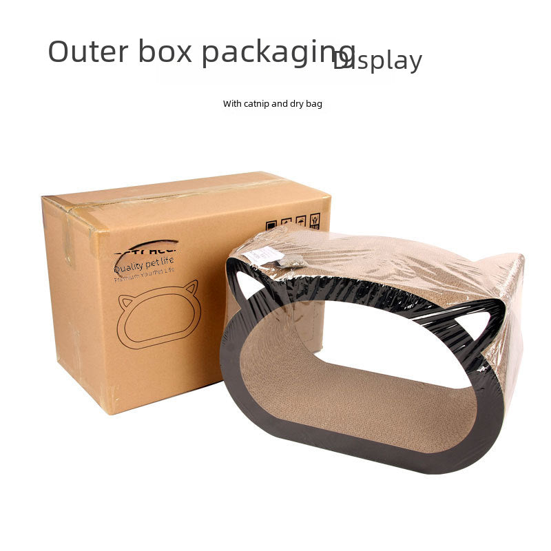 PetCheer Cat Head Patent Cat Scratch Board Cat Nest Patent Product Pet Nest No Crumbs Scratch Resistant Toy Source