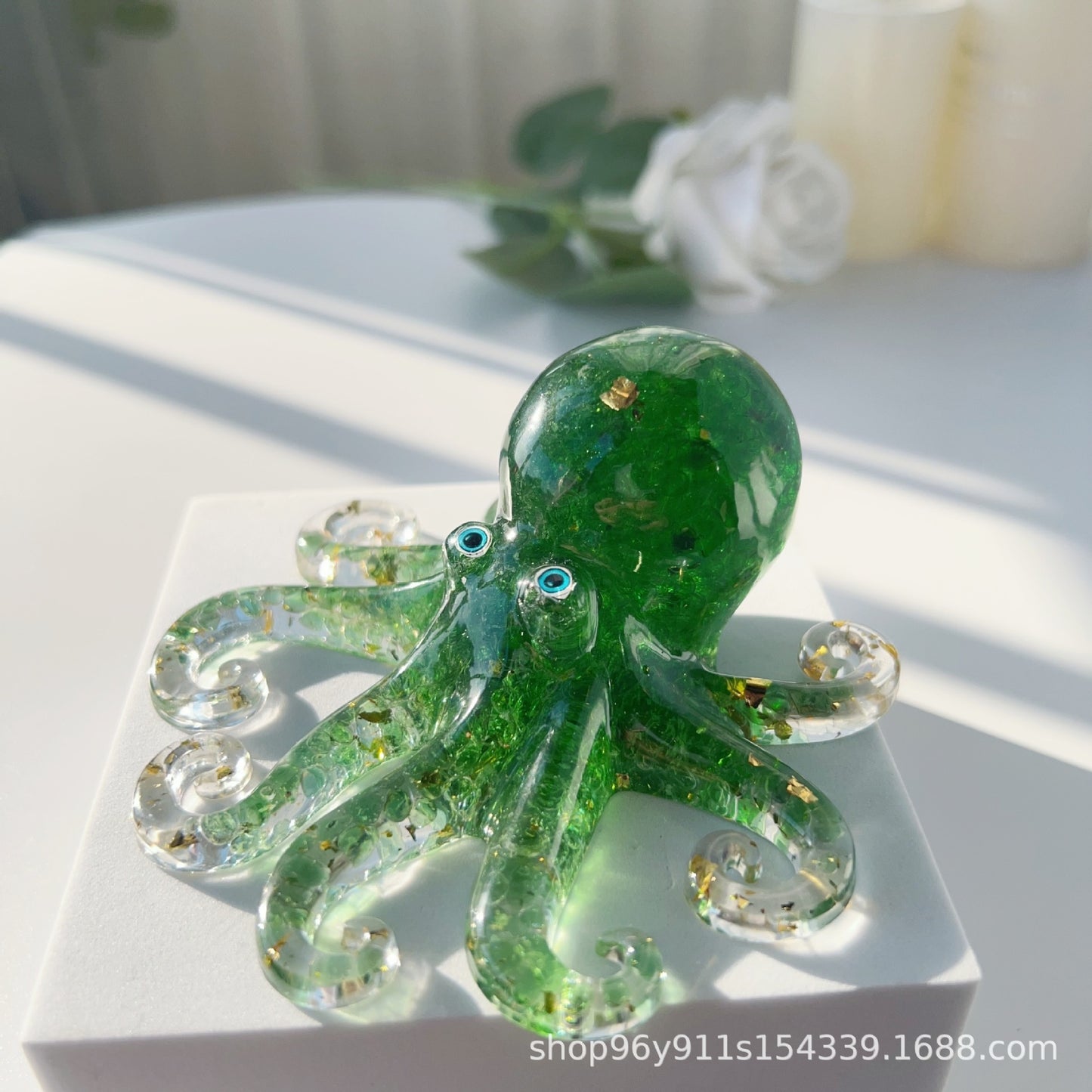 Cross-border Hot Cure Crystal Gravel Gum Drop Marine Octopus Octopus Table Gift Squid Crafts Ornaments