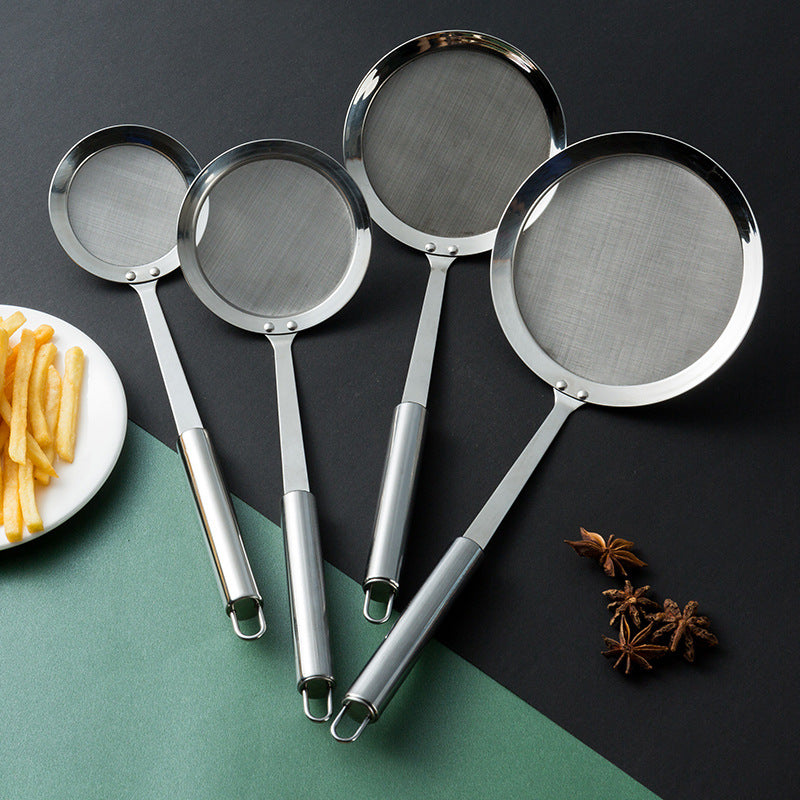 304 Stainless Steel Filter Screen Ultra-fine Household Juice Filter Screen Leakage Screen Oil Residue Kitchen Colander