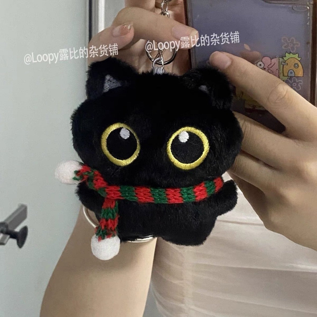 New Black Cat Doll Plush Doll Pendant Cute Cat Baby Bag Pendant Couple Gift Ins Student Gift