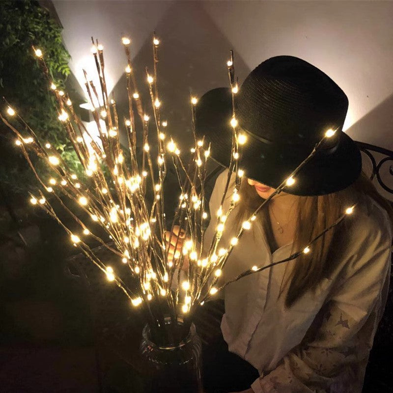 Simulation Branch Led Lights Creative Nightlight Clear Bar Homestay Decorative Light String Ins Nordic Room Bedroom Layout