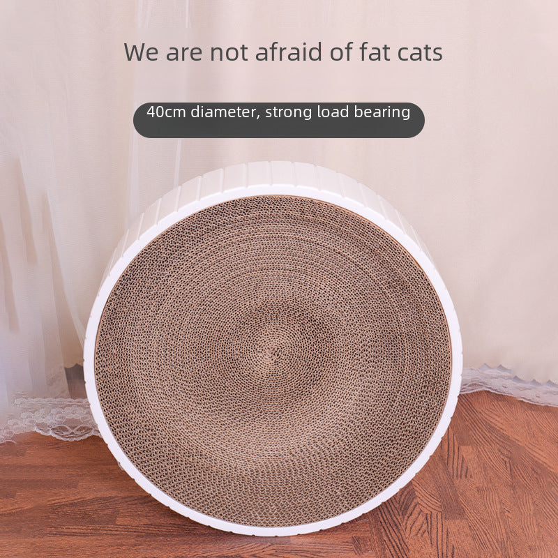 Cat Scratch Board Does Not Drop Crumbs Cat Nest Integrated Wear-resistant Round Cat Scratch Basin Corrugated Paper Replacement Core Large Wholesale Cat Scratch Pad