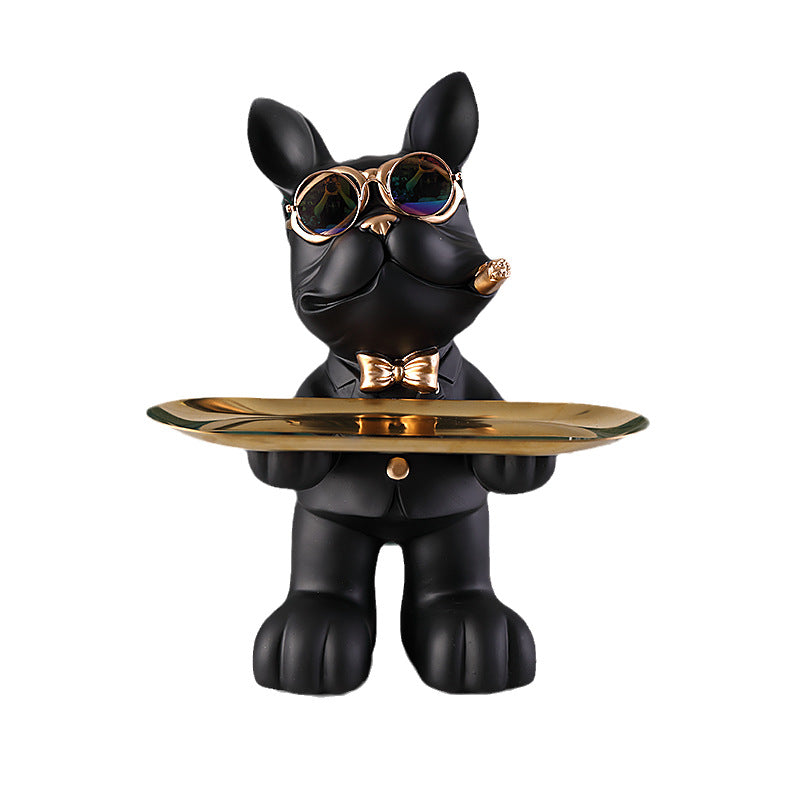 Modern Light Luxury Entrance Decoration Entrance Shoe Cabinet Key Box Remote Control Storage Tray Puppy Decoration