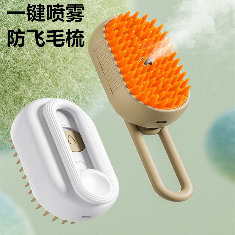 Wholesale New Pet Hair Brush Dog Hair Removal Comb Dog Cat Bath Brush Electric One-click Spray Anti-flying Hair Comb