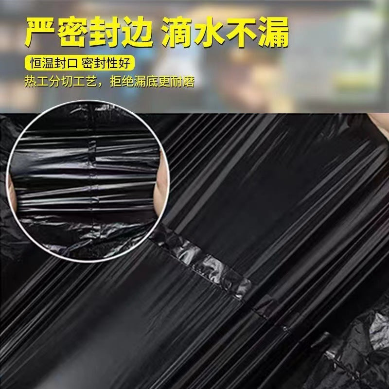 Large Garbage Bags Thickened Black Flat Hotel Catering Property Sanitation Plastic Bags Disposable Commercial Wholesale