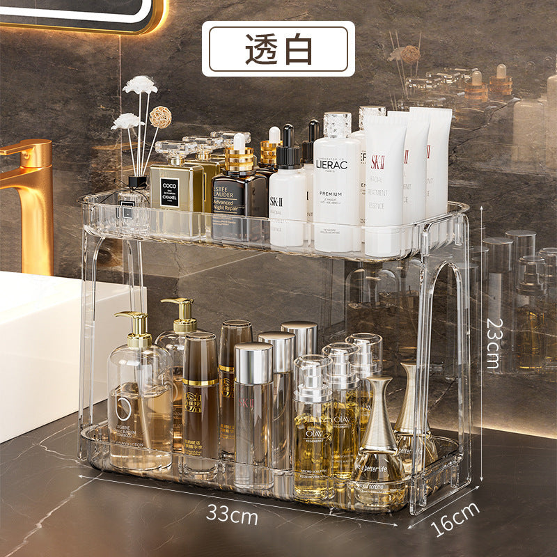 Light Luxury Bathroom Storage Rack Wash Countertop Cosmetic Storage Box Desktop Bathroom Skin Care Storage Shelf