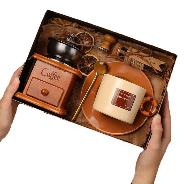 Teacher's Day Send Teacher Hand Grinding Coffee Machine Gift Box Birthday Gift Girl Send Best Friend Practical High Sense Boy