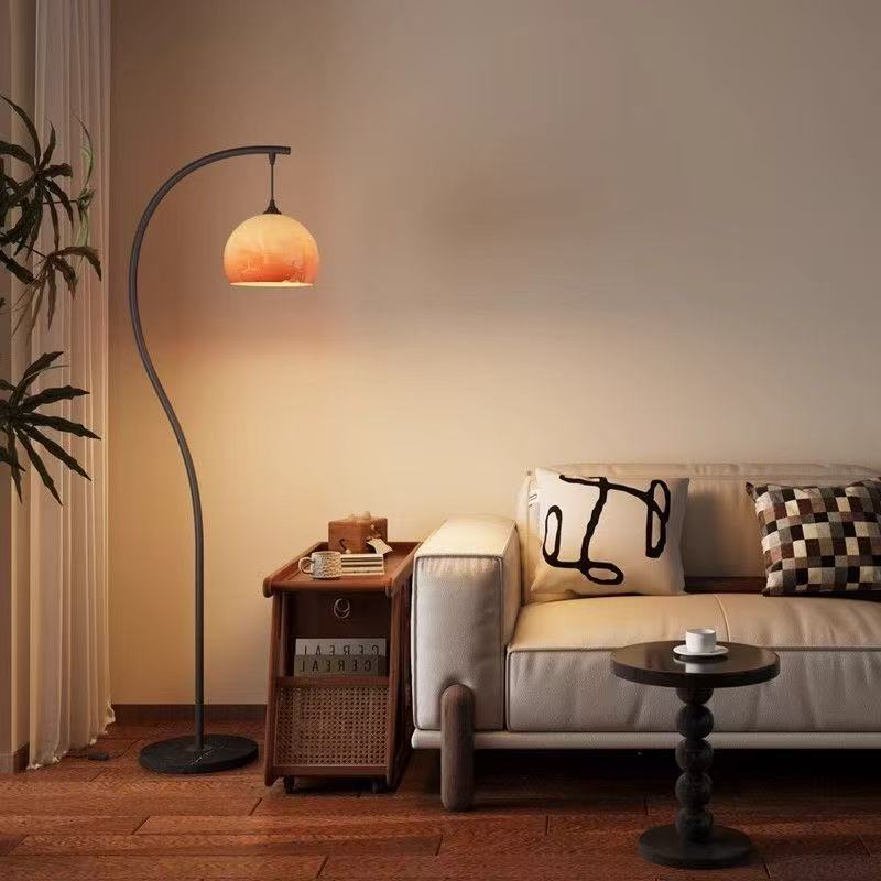 Middle Ancient Style Fishing Floor Lamp Living Room Sofa Bedroom Atmosphere Retro Study Corner Vertical Table Lamp
