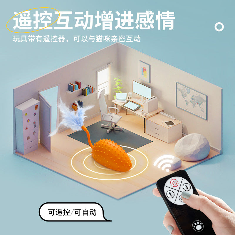 Amazon Electric Silicone Mouse Remote Control Smart Cat Fun Bite Automatic Cat Toy Supplies