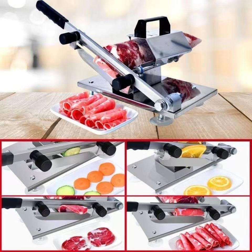 Household Commercial Mutton Roll Slicer Multifunctional Cutting Vegetables Frozen Meat Manual Slicing Artifact Hot Pot Fat Cattle Meat Cutter