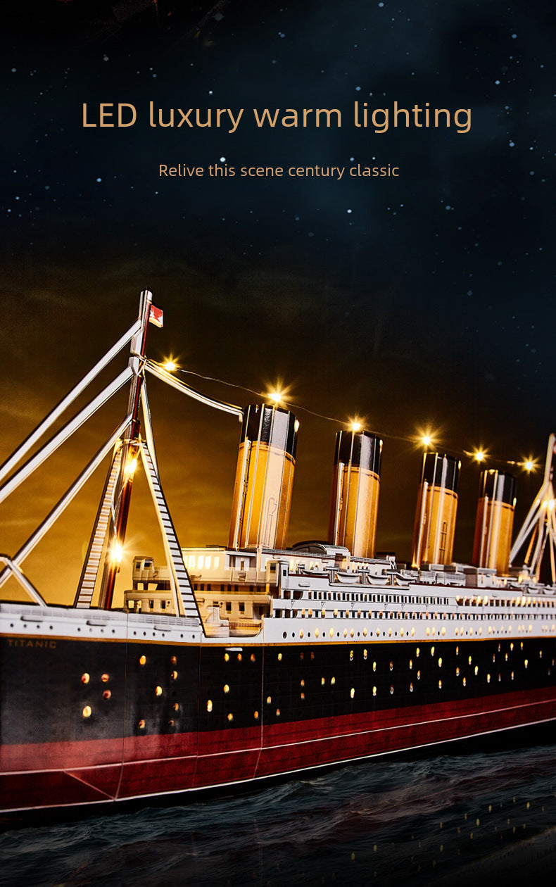 Le Cube Titanic 3D Stereo Puzzle Titanic Ship Cruise Model Ornaments Cross-border Cultural And Creative Play