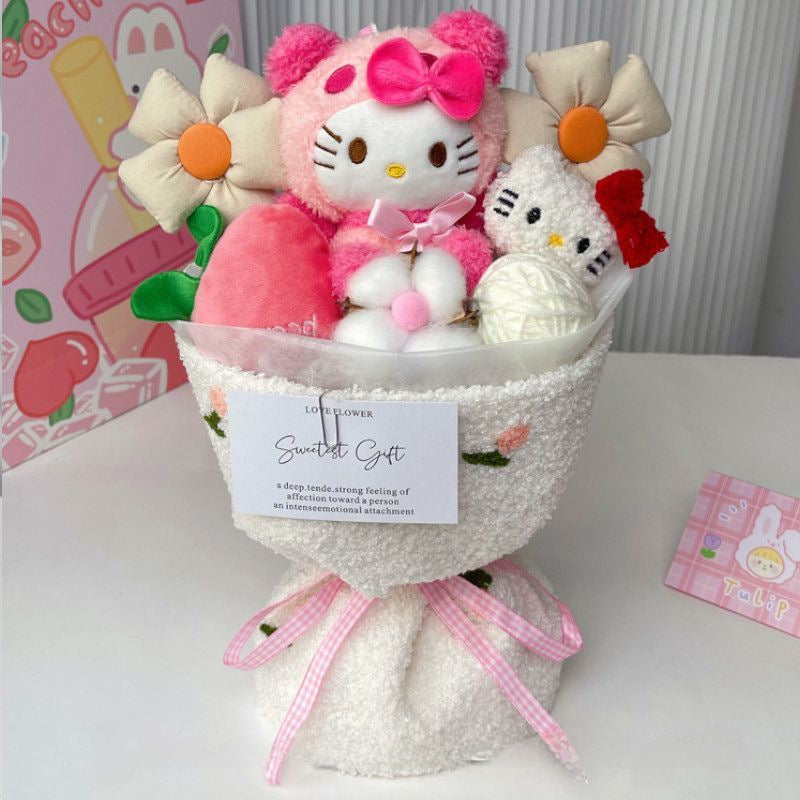 520 Gift Kulomi Doll Cartoon Bouquet Doll Eternal Flower Birthday Gift For Girl Friends