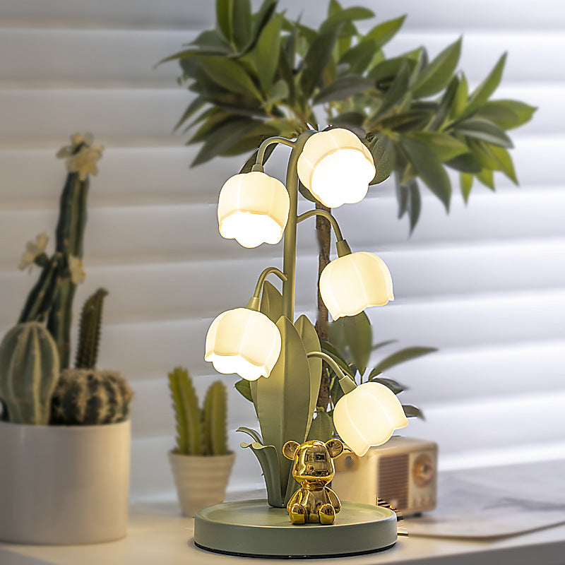 Cross-border Popular French Pastoral Table Lamp Ins Girl Bedroom Night Light Nordic Simple Internet Celebrity Atmosphere Bedside Lamp