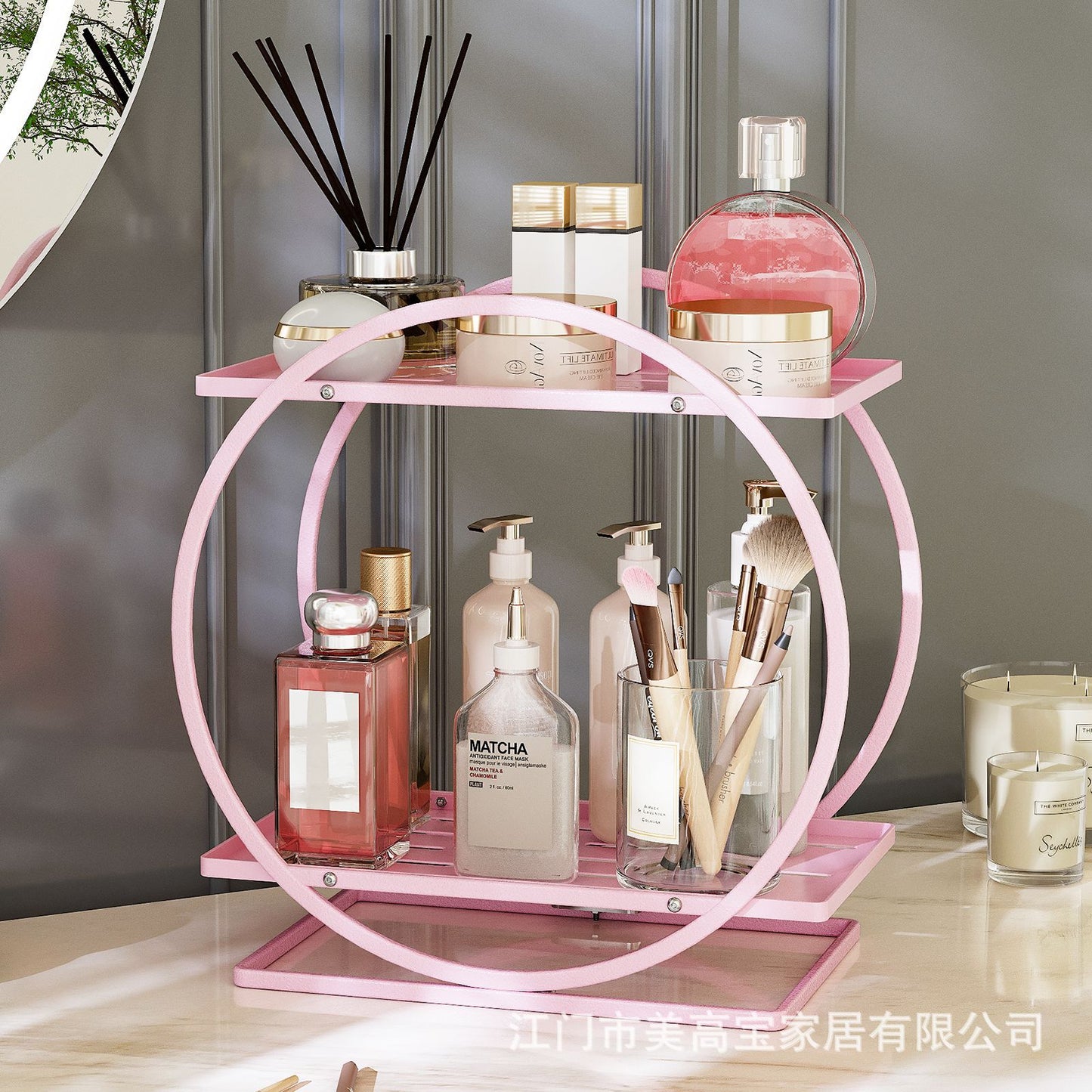 Macaron Cosmetics Desktop Storage Rack Dressing Table Multi-layer Skin Care Storage Rack Toilet Washstand Rack