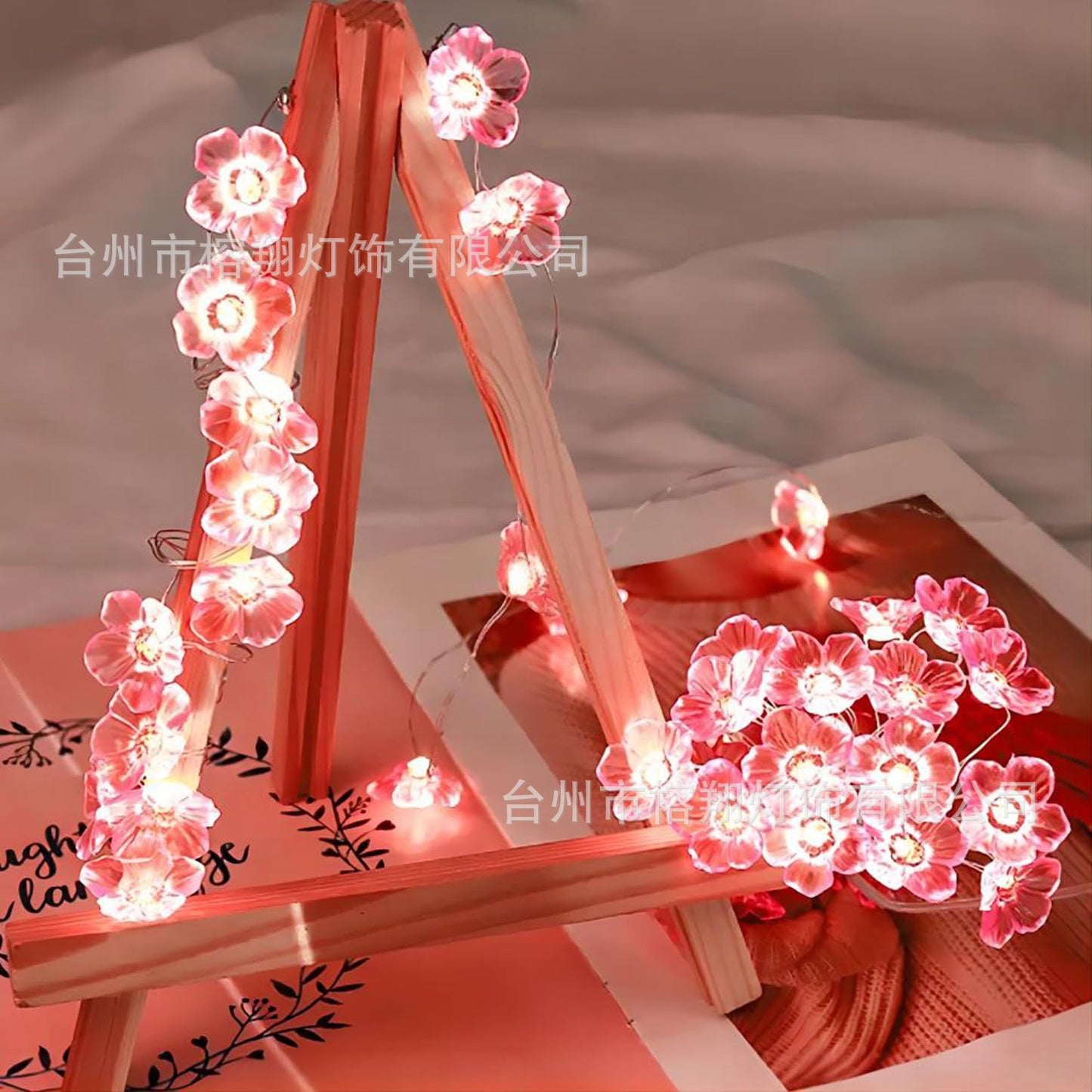 Amazon LED Copper Light Cherry Blossom Light String Peach Blossom Lights Outdoor Courtyard Outdoor Camping Decorative Modeling