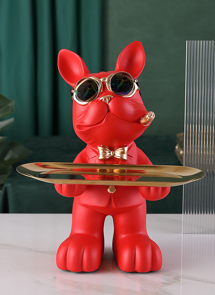 Modern Light Luxury Entrance Decoration Entrance Shoe Cabinet Key Box Remote Control Storage Tray Puppy Decoration