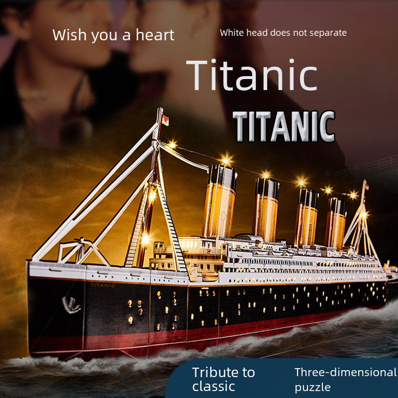 Le Cube Titanic 3D Stereo Puzzle Titanic Ship Cruise Model Ornaments Cross-border Cultural And Creative Play