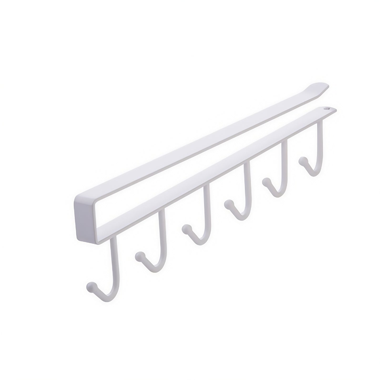 Home Kitchen Wrought Iron Cabinet Storage Rack Multi-function Row Hook Wardrobe Filing Rack Kitchen Seamless Nail-free Hook