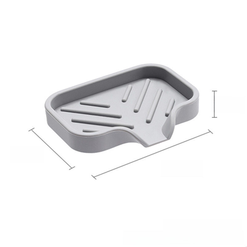 Cross-border Silicone Soap Box Does Not Accumulate Water Creative Japanese Bathroom Toilet Silicone Soap Box Size Drain Pad