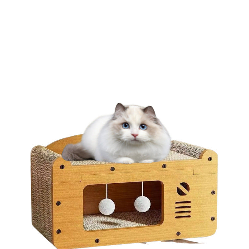 Cat Scratch Board Cat Nest One-in-One Super Two-in-One Large Corrugated Paper Cat Nest Wear-resistant Scratch-resistant Multi-cat Available For Pet