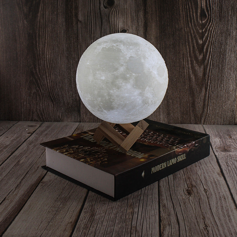 3D Moon Lamp Moon Lamp Plastic Hand-painted Creative Gift Starry Light Ornaments Home Living Room Bedroom Bedside Lamp
