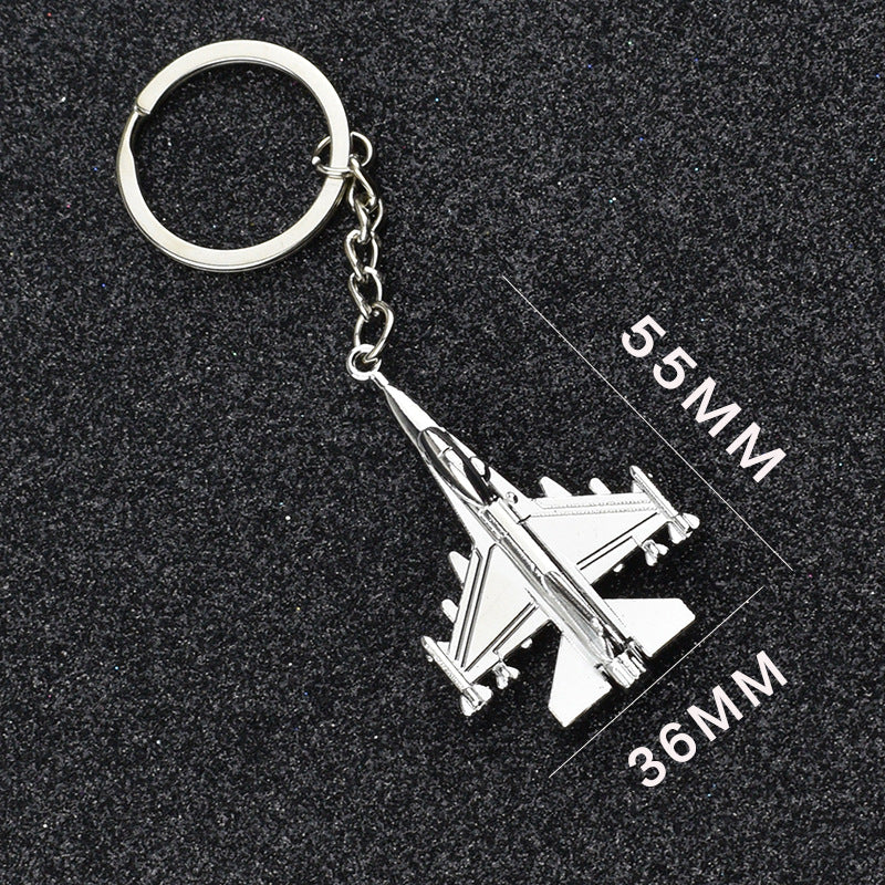 Creative Aircraft Model Key Chain Pendant Imitation J-20 Aircraft Model Key Chain Metal Aircraft Lettering Small Gift