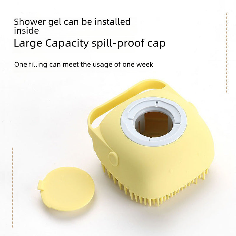 Silicone Bath Brush Soft Bath Brush Cat Dog Bath Brush Cleaning Soft Brush Multifunctional Pet Brush