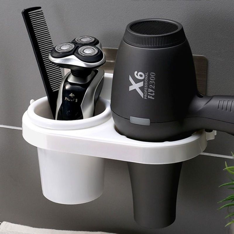 Multifunctional Hair Dryer Storage Rack Bathroom Toilet Storage Bracket Placing Rack Punch-Free Wall-Mounted Toilet Drill