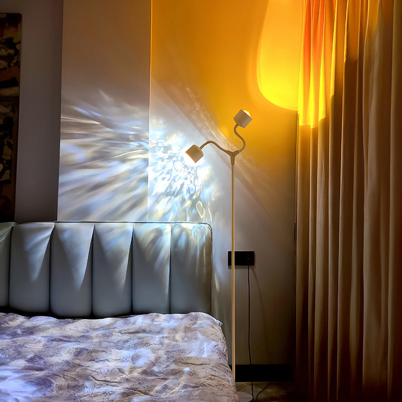 Dynamic Water Ripple Floor Lamp Photography Live Atmosphere Sunset Lamp Bedroom Living Room Decoration Advanced Sunset Lamp