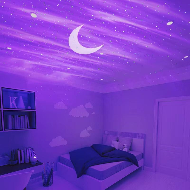 Moon Bluetooth Speaker Laser Atmosphere Nightlight Plug-in Charging Children Gift Full Atmosphere Beauty