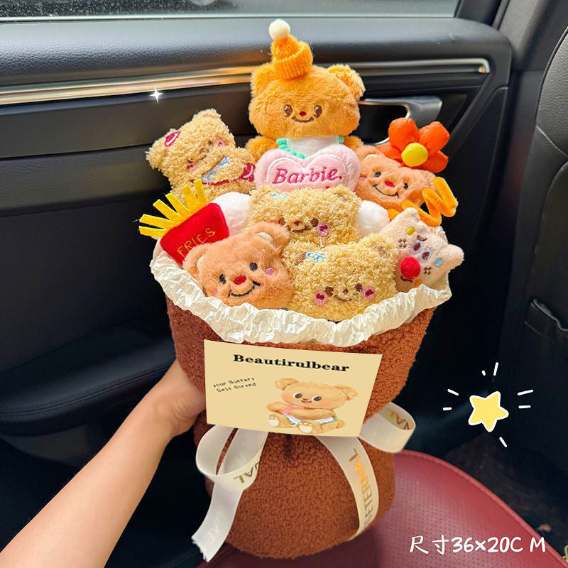 Spring Festival New Year Gift Internet Red Butter Bear Doll Doll Flower Bouquet Birthday Gift For Girls