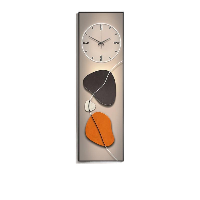 Modern Minimalist Hidden Full-body Mirror With Clock Decorative Painting Invisible Dressing Mirror Hallway Hanging Painting Fitting Mirror Painting