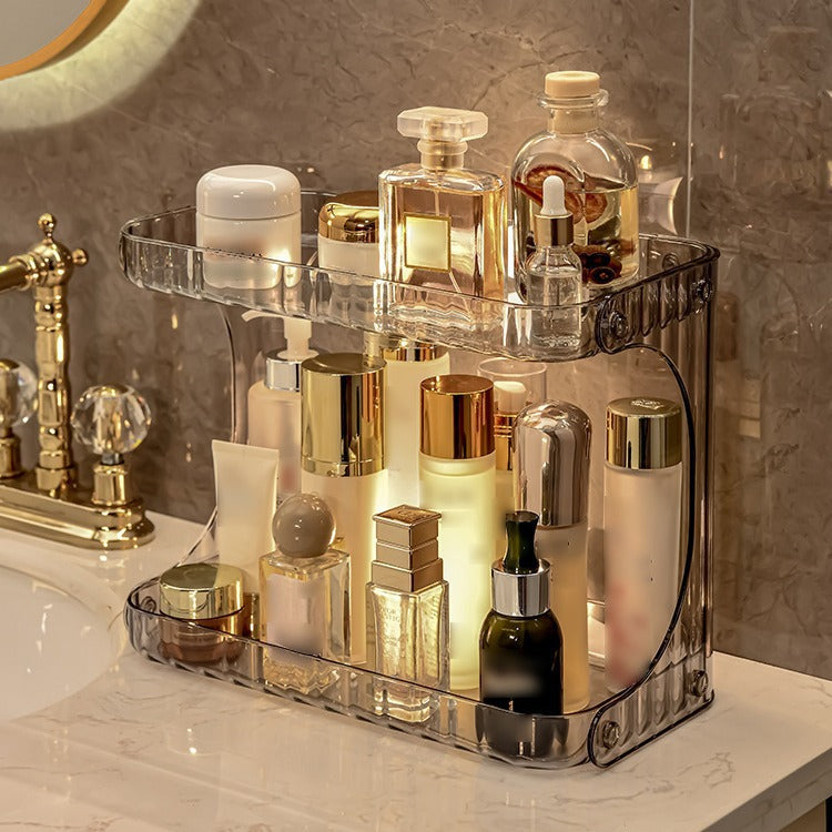 Light Luxury Bathroom Storage Rack Wash Countertop Cosmetic Storage Box Desktop Bathroom Skin Care Storage Shelf