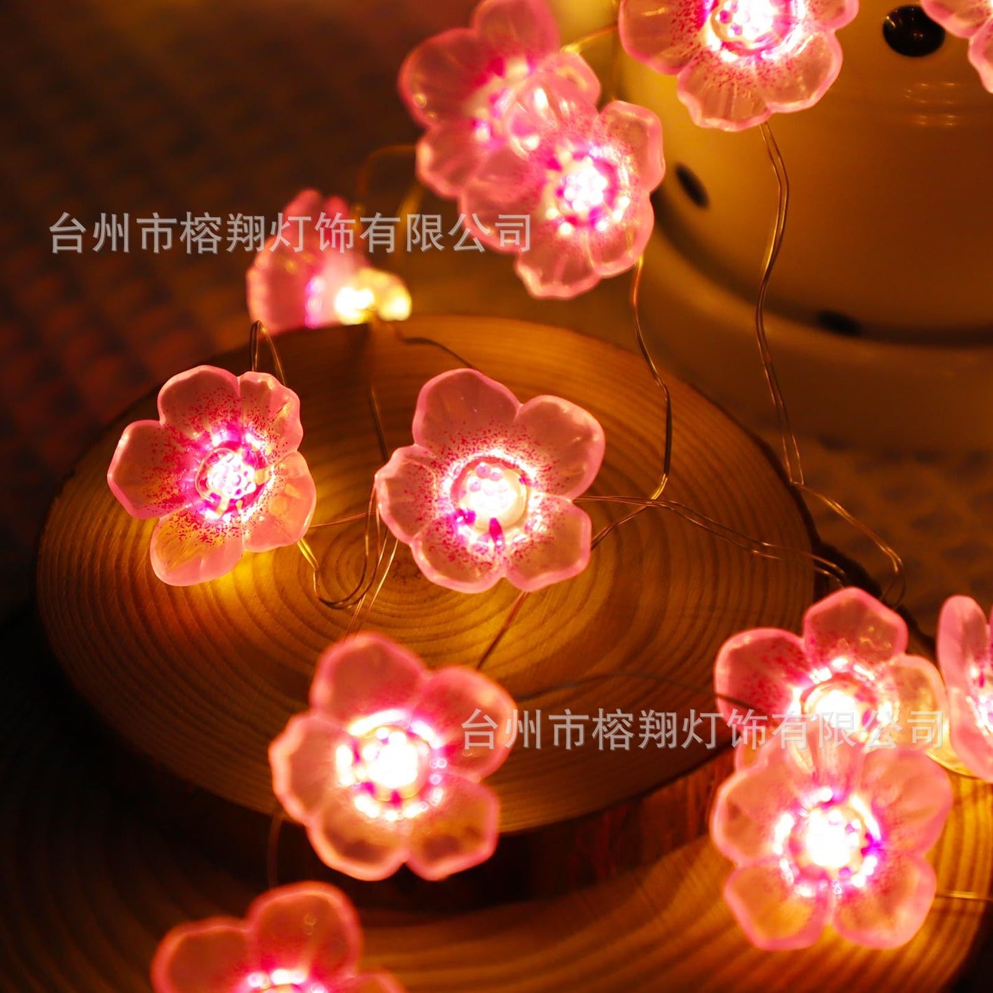 Amazon LED Copper Light Cherry Blossom Light String Peach Blossom Lights Outdoor Courtyard Outdoor Camping Decorative Modeling