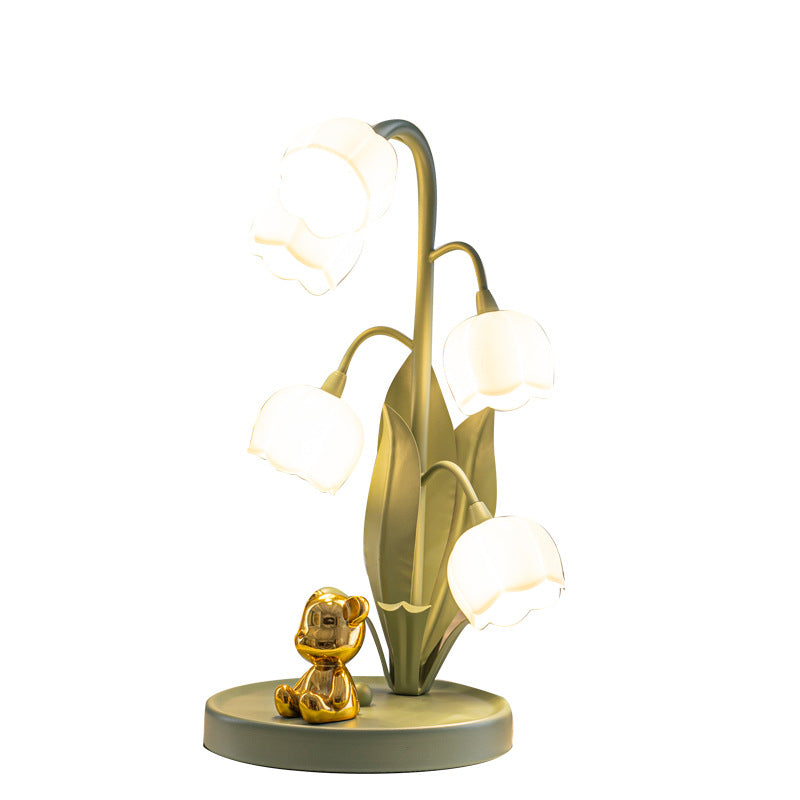 Cross-border Popular French Pastoral Table Lamp Ins Girl Bedroom Night Light Nordic Simple Internet Celebrity Atmosphere Bedside Lamp