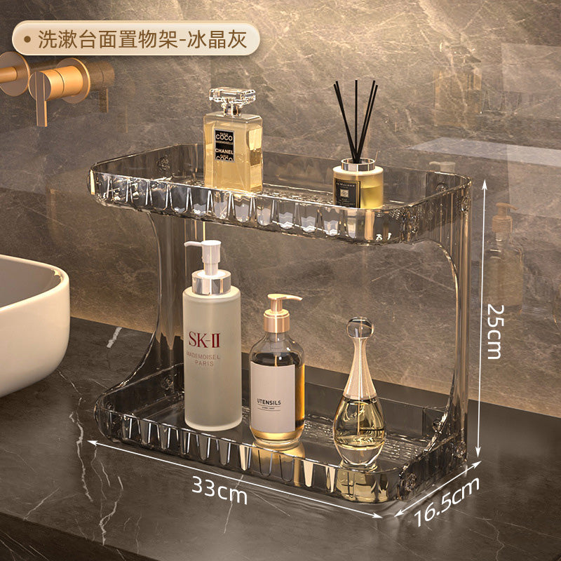 Light Luxury Bathroom Storage Rack Wash Countertop Cosmetic Storage Box Desktop Bathroom Skin Care Storage Shelf