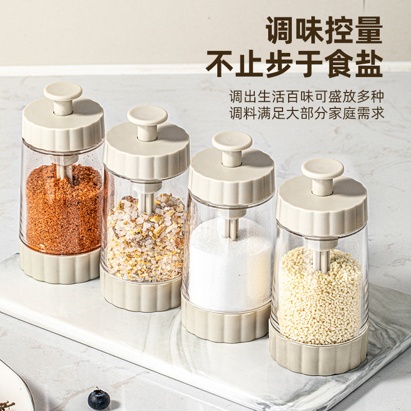 Quantitative Salt Jar Seasoning Jar Control Salt Bottle MSG Seasoning Box Household Kitchen Condiment Container Metering Salt Spreader