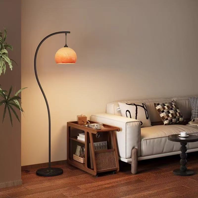 Middle Ancient Style Fishing Floor Lamp Living Room Sofa Bedroom Atmosphere Retro Study Corner Vertical Table Lamp