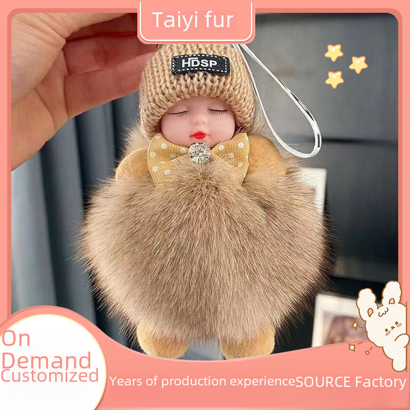 Car Pendant Sleeping Doll Cartoon Keychain Plush Doll Doll Wholesale Cute Factory Supply