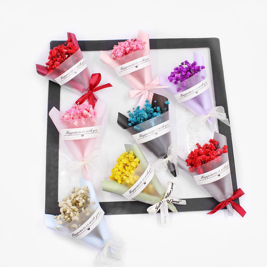 Cross-border Valentine's Day Mini Flower Blossom Star Immortal Dried Flower Creative Gift Box With Accompanying Ceremony Decoration