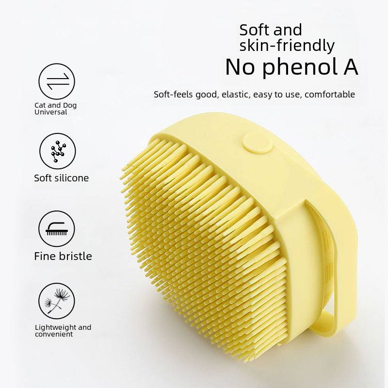 Silicone Bath Brush Soft Bath Brush Cat Dog Bath Brush Cleaning Soft Brush Multifunctional Pet Brush