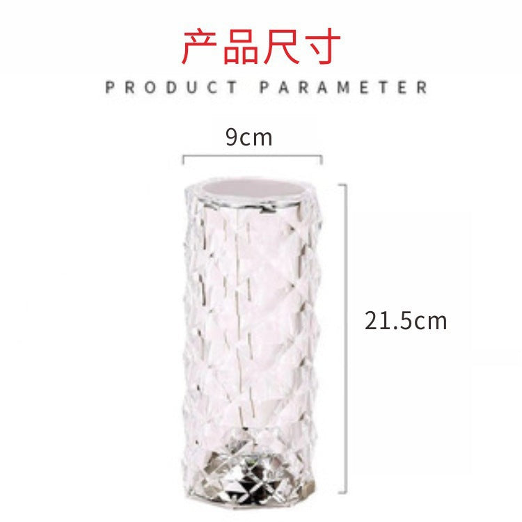 Nightlight Gift Female Ins Internet Celebrity Emotional Crystal Romantic Rose Light Atmosphere Light Charging Room Atmosphere Light