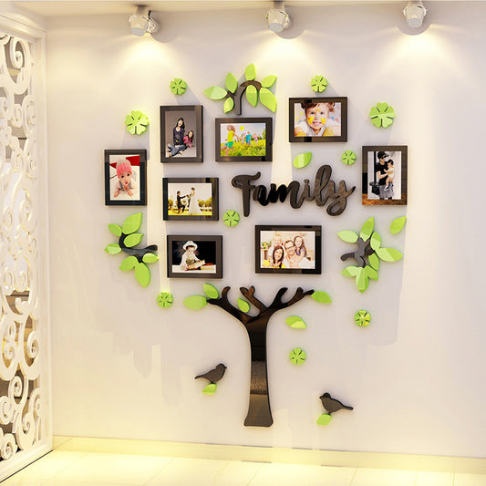 Family Growth Tree Photo Wall Decoration Children's Room Bedroom Layout Creative Personality 3D Wall Sticker