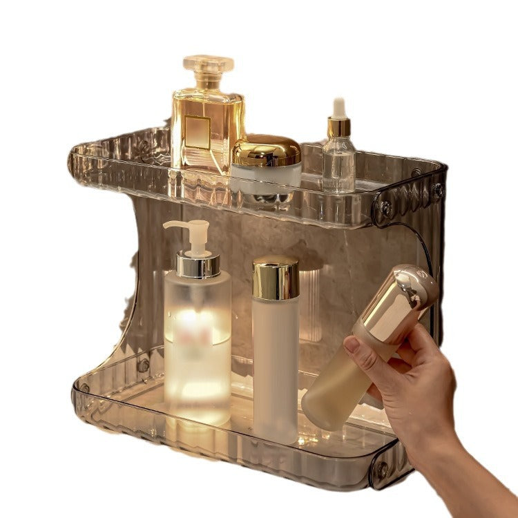 Light Luxury Bathroom Storage Rack Wash Countertop Cosmetic Storage Box Desktop Bathroom Skin Care Storage Shelf