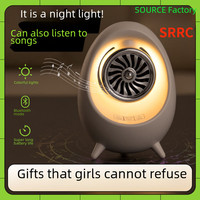 Tiktok Hot Selling Creative Night Light Speaker European And American Decorative Color Light Electrodeless Dimming Atmosphere Light Bluetooth Speaker