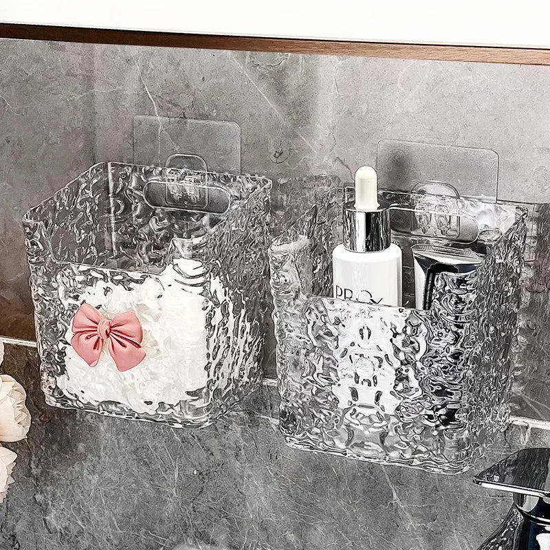 Discarded Face Towel Storage Box Wall Hanging Bathroom Washstand Storage Rack Cotton Soft Towel Tissue Toilet Storage Rack